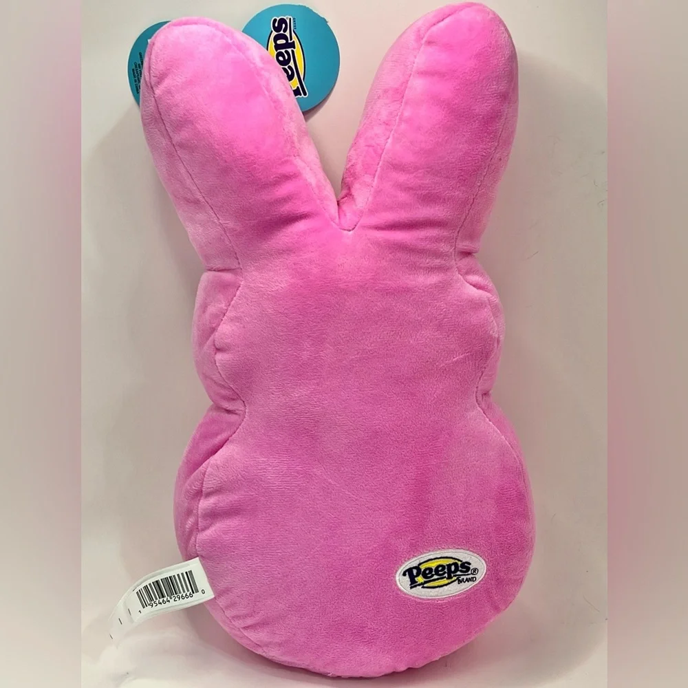 PEEPS Pink Bunny Easter Plush 15” Pillow